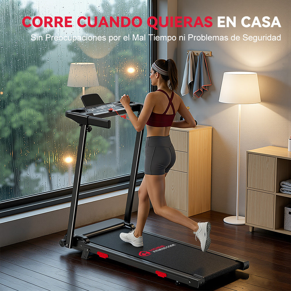Cinta de Correr Plegable Q5 con Inclinación, Motor sin Escobillas, Velocidad 1-12KM/H