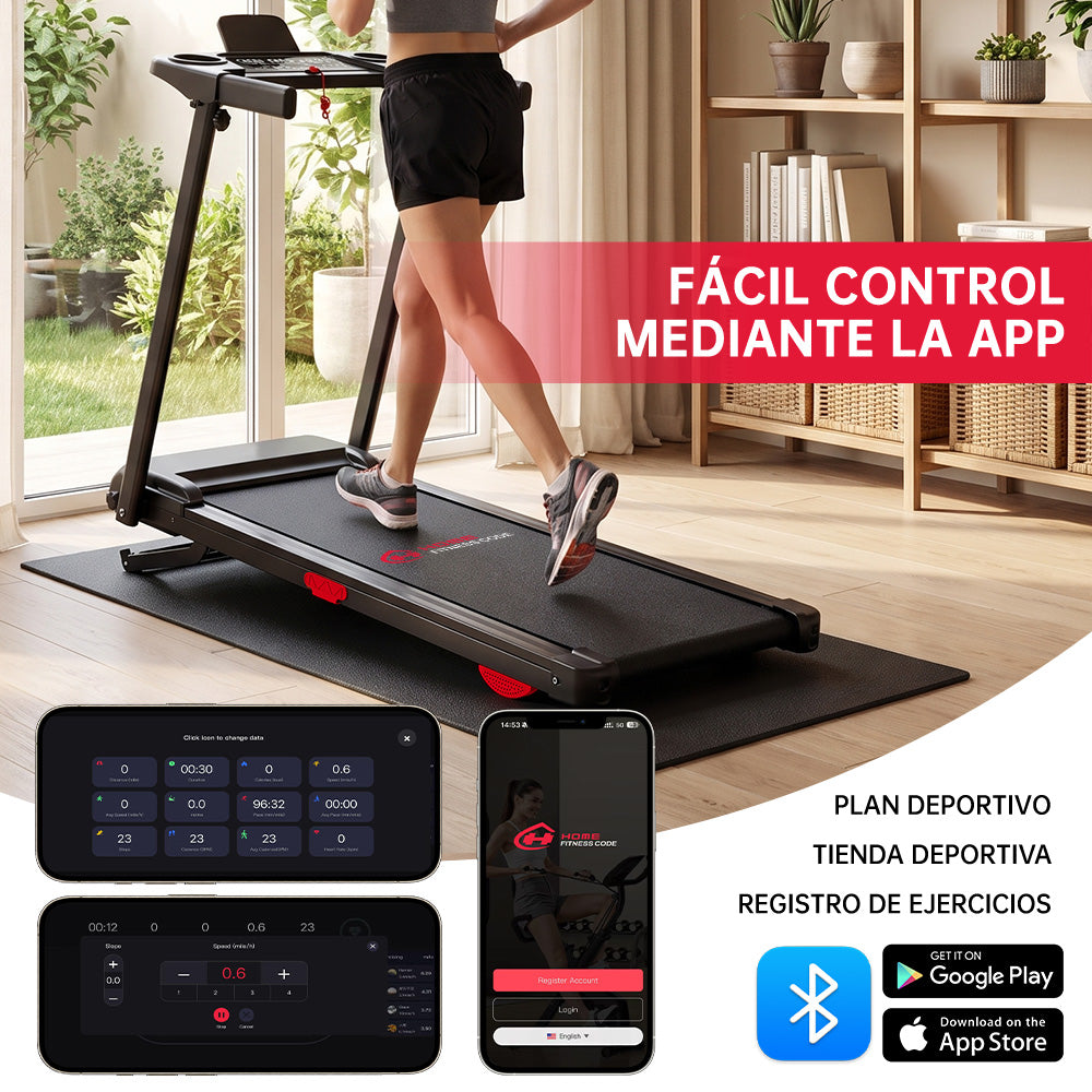Cinta de Correr Plegable Q5 con Inclinación, Motor sin Escobillas, Velocidad 1-12KM/H
