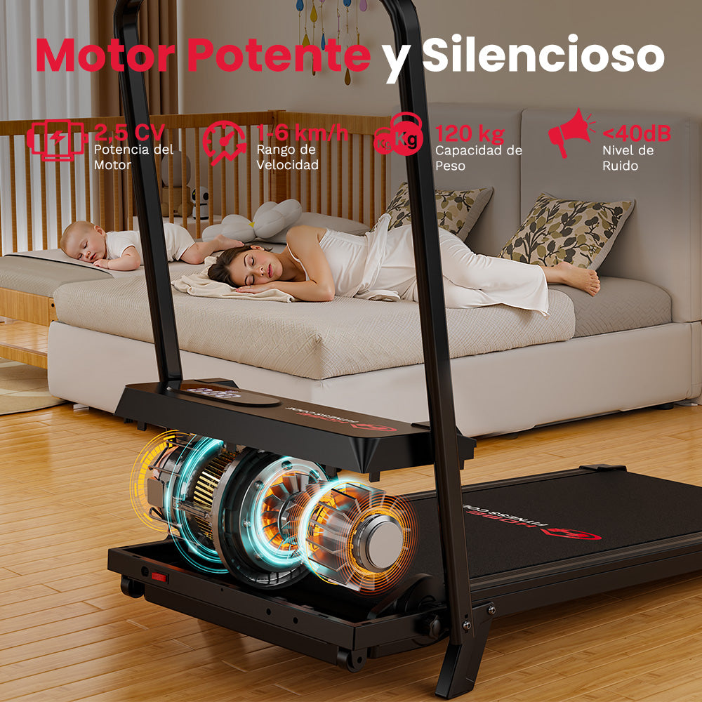 Cinta de Correr T7, Velocidad 1-6KM/H, 5% Inclinación Manual