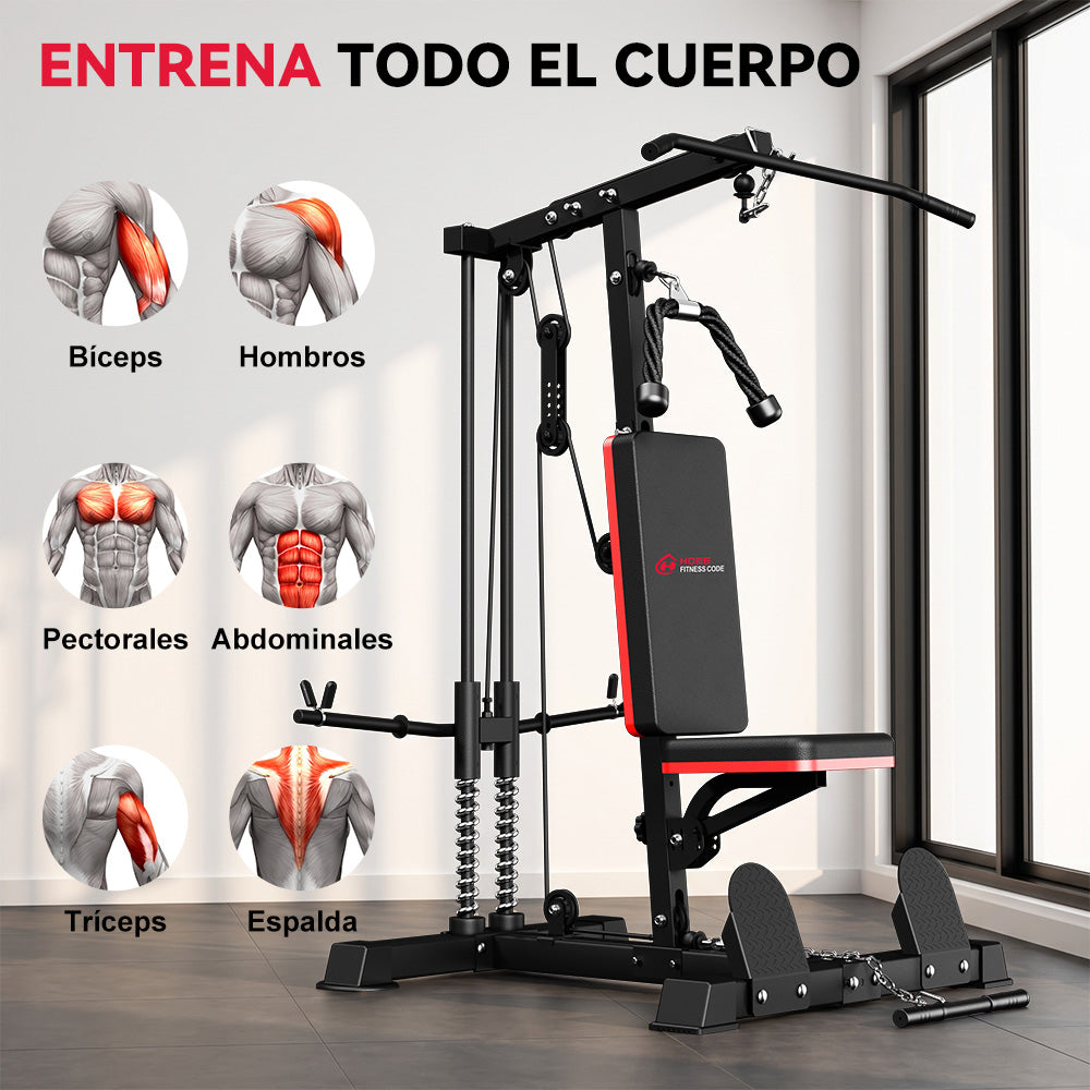 Máquina de Polea Alta y Baja para Dominadas