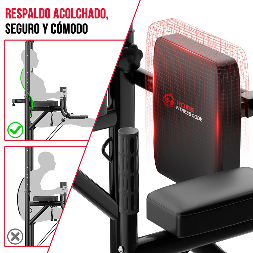 Power Tower Barra de Tracción A1, con Bandas de Resistencia