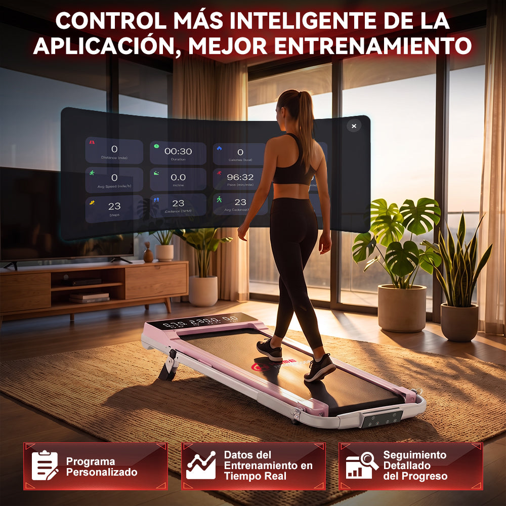 Cinta de Correr Plegable Q2 Pro con 5% Inclinación Manual, Velocidad 1-10 km/h (Nueva Versión)