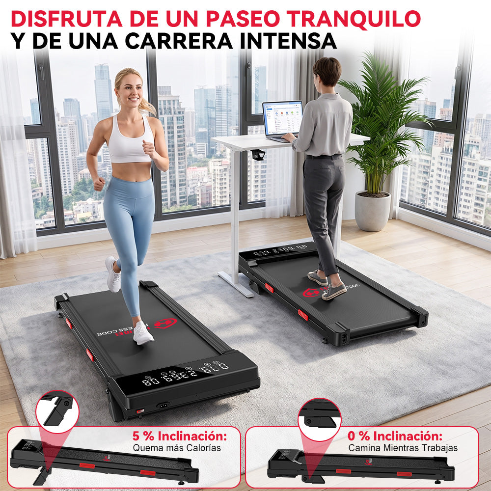 Cinta de Correr Q2 Pro con 5% Inclinación Manual, Velocidad 1-10 km/h (Nueva Versión)
