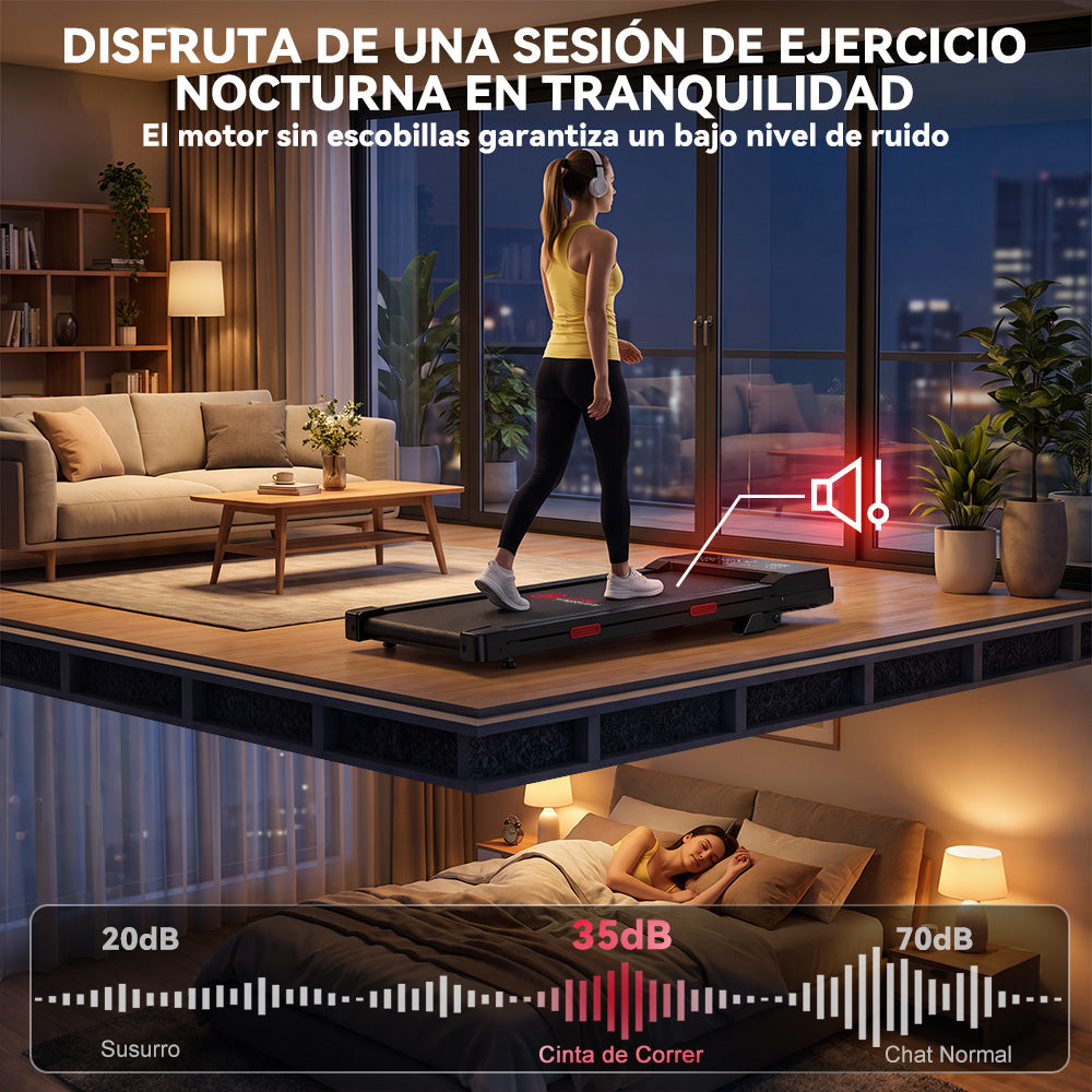 Cinta de Correr Q2 Pro con 5% Inclinación Manual, Velocidad 1-10 km/h (Nueva Versión)
