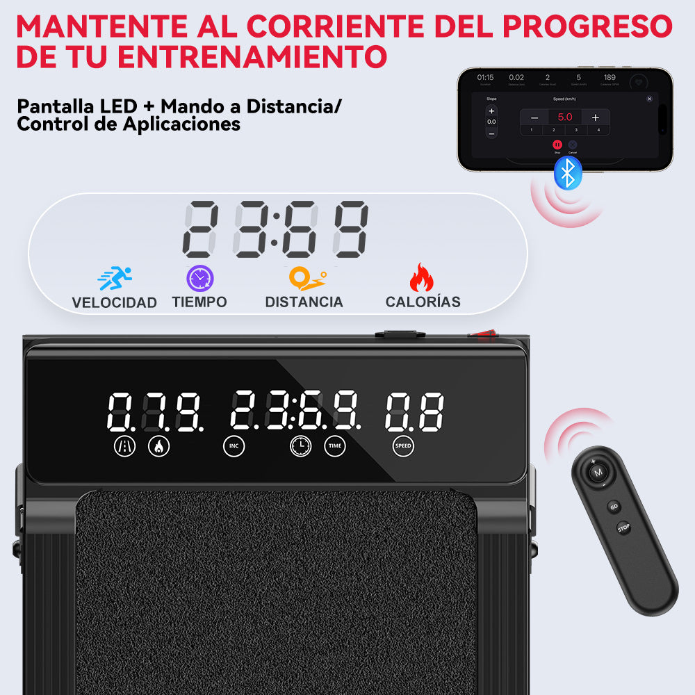 Cinta de Correr Q2 Pro con 5% Inclinación Manual, Velocidad 1-10 km/h (Nueva Versión)