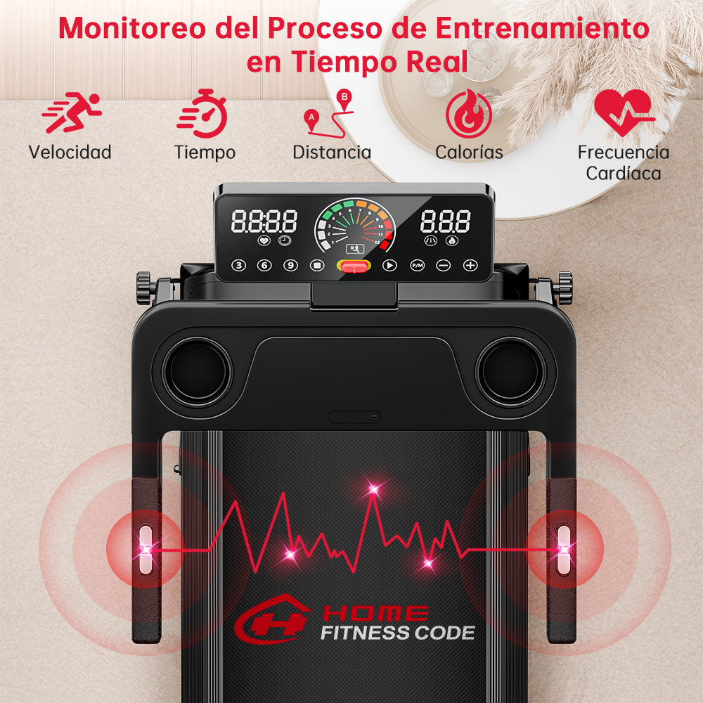 Cinta de Correr Plegable Q8, 1-12 KM/H, Inclinación Manual del 5%