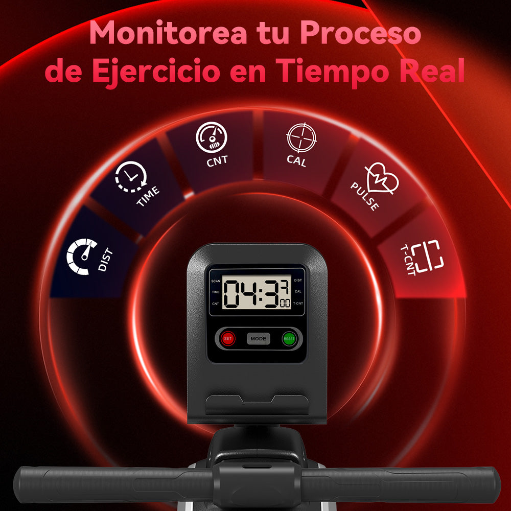 Máquina de Remo Magnética, Resistencia de 16 Niveles