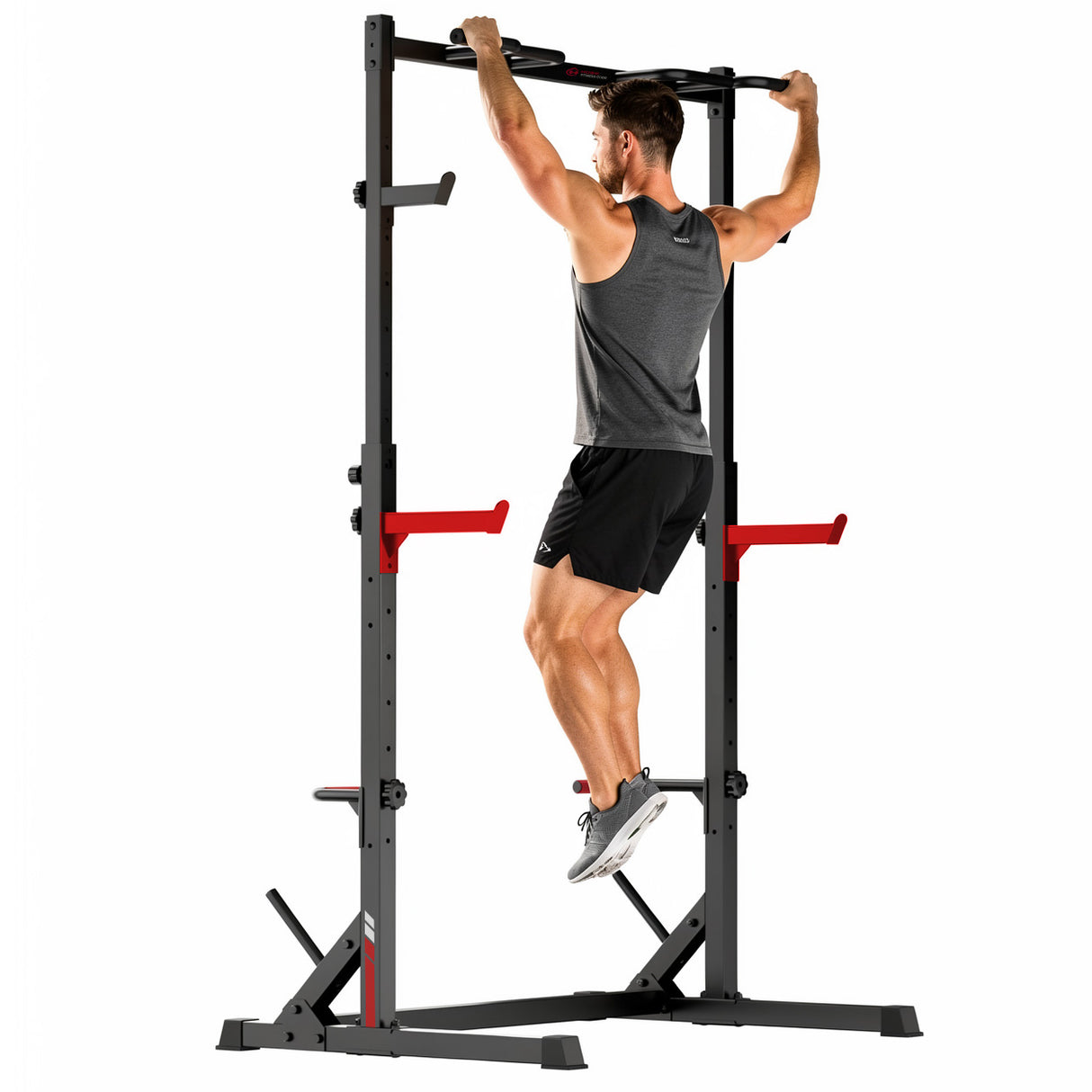 Sentadilla con Medio Rack con Barra de Dominadas