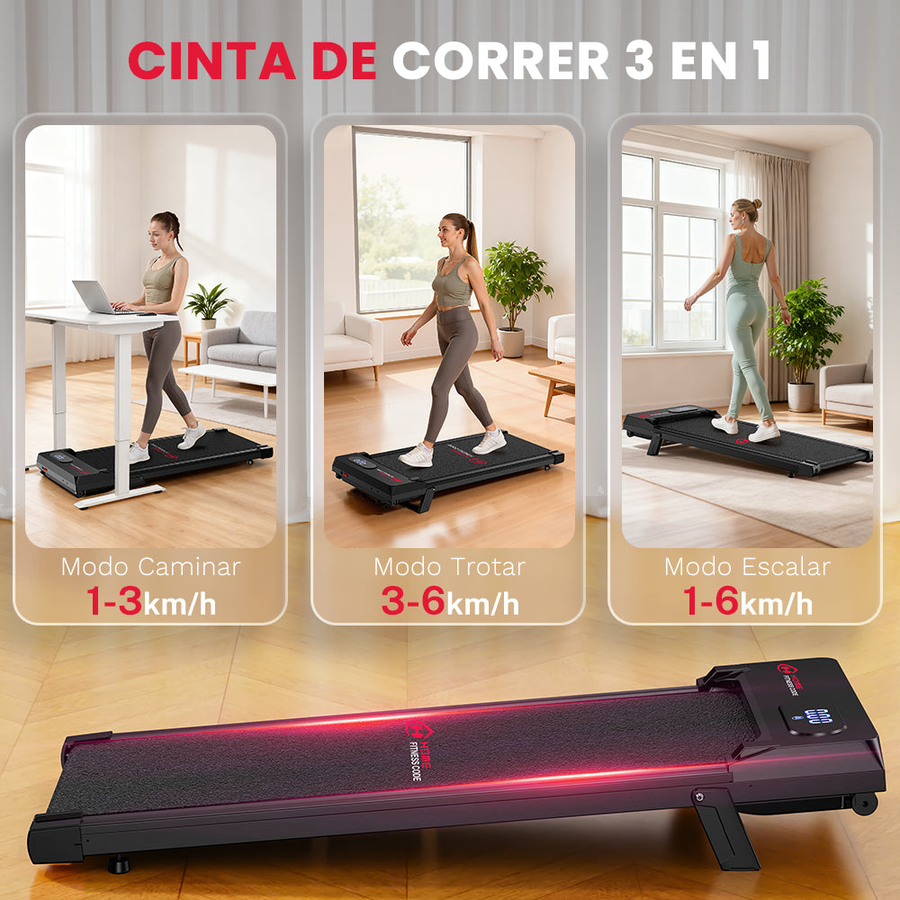 Cinta de Correr T7, Velocidad 1-6KM/H, 5% Inclinación Manual
