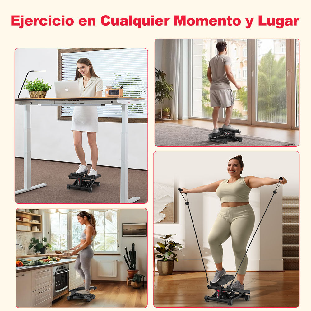 Mini Stepper Hidráulico con Bandas de Resistencia