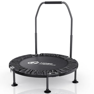 Trampolín Plegable Fitness 40 Pulgadas, Trampolín de Ejercicios para Niños y Adultos, Trampolín con Rebote para Interiores y Exteriores