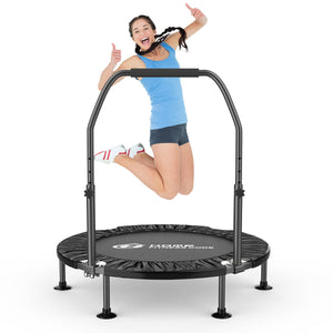 Trampolín Plegable Fitness 40 Pulgadas, Trampolín de Ejercicios para Niños y Adultos, Trampolín con Rebote para Interiores y Exteriores