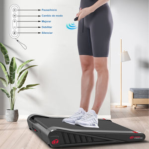 Andador de Sobremesa Cinta de Correr Motorizada 1-6KM/H con 5% de Inclinación Pantalla LED Tamaño Compacto