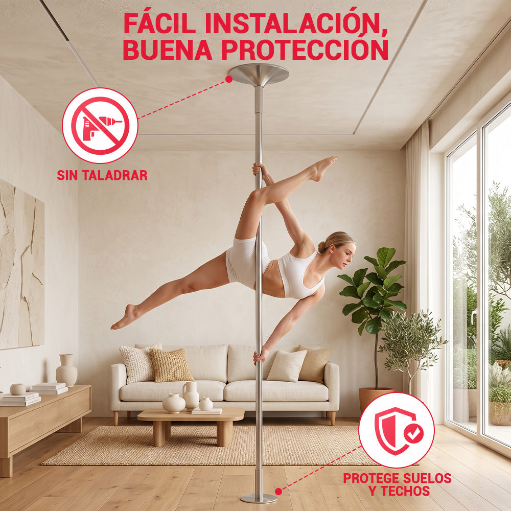 Tubo de Pole Dance de Altura Ajustable