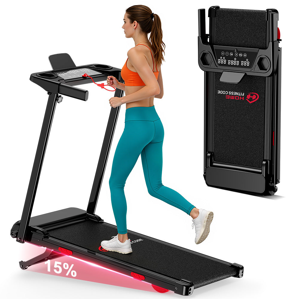 Cinta de Correr Plegable Q5 con Inclinación, Motor sin Escobillas, Velocidad 1-12KM/H