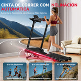 Cinta de Correr Plegable Q5 con Inclinación, Motor sin Escobillas, Velocidad 1-12KM/H