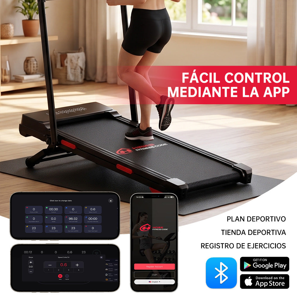Cinta de Correr Plegable Y5 con Motor sin Escobillas, 0%-15% Inclinación Automática