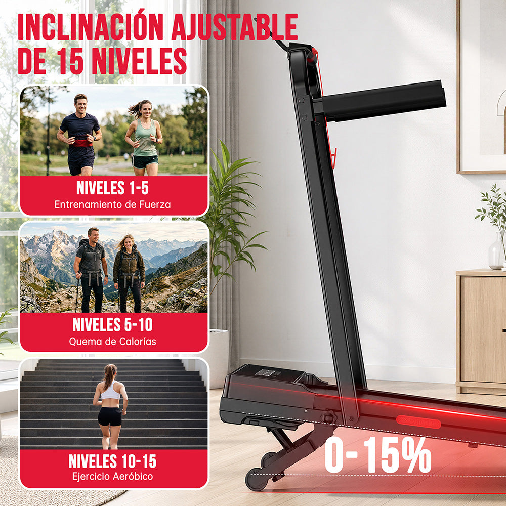 Cinta de Correr Y5 con Motor sin Escobillas, 0%-15% Inclinación Automática