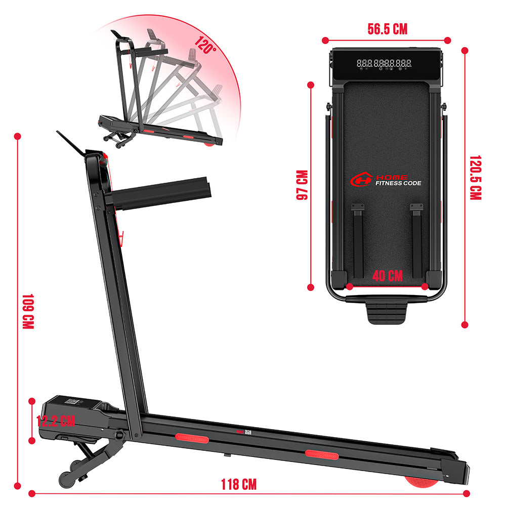 Cinta de Correr Plegable Y5 con Motor sin Escobillas, 0%-15% Inclinación Automática