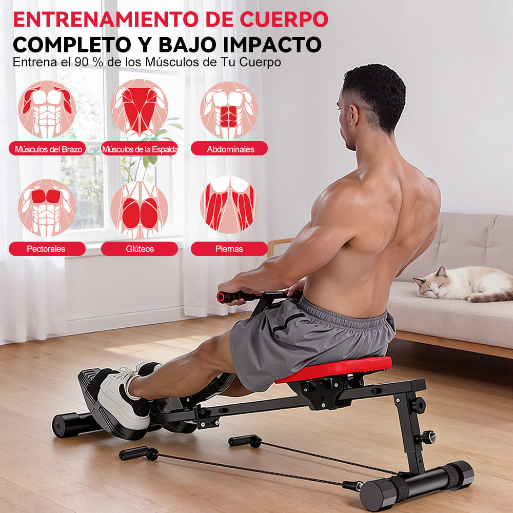 Máquina de Remo Hidráulica, 12 Niveles de Resistencia