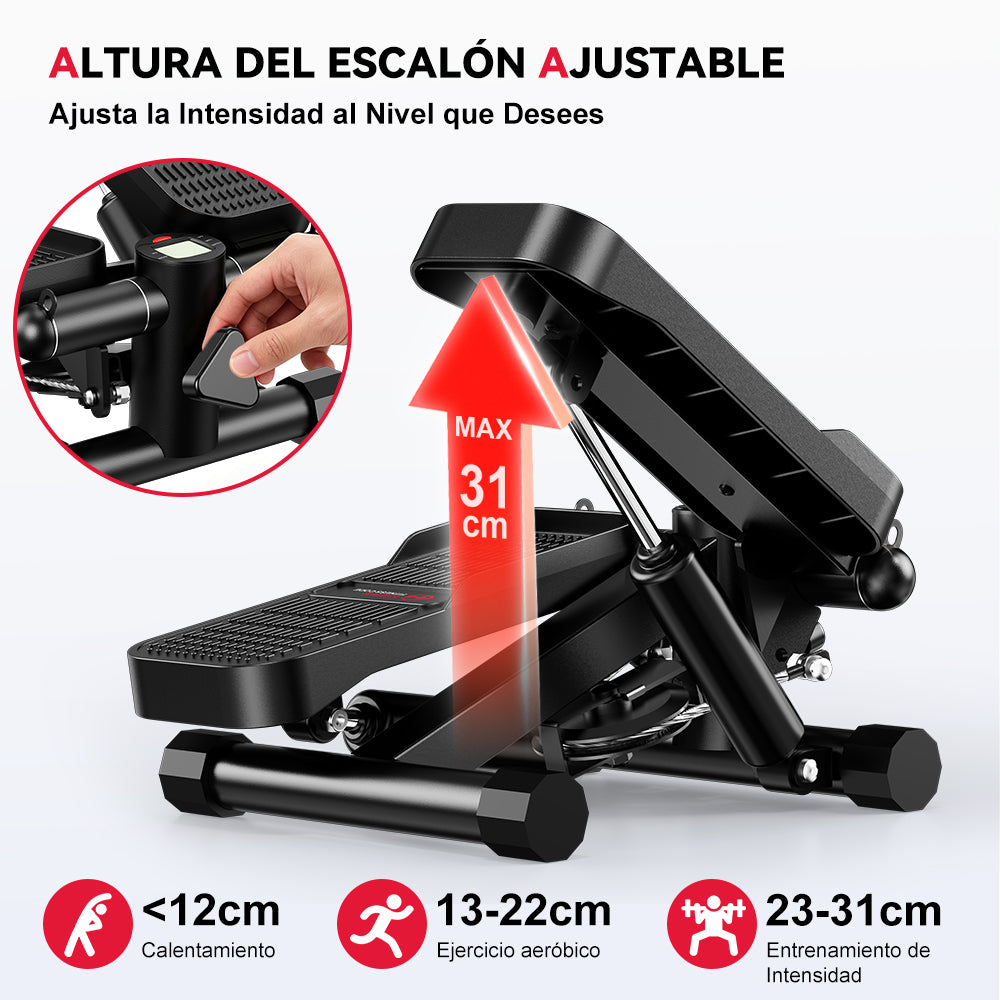Mini Stepper Hidráulico con Bandas de Resistencia