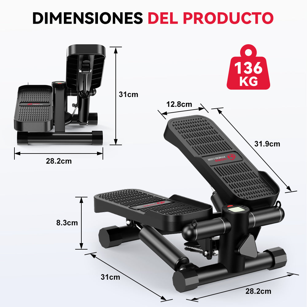 Mini Stepper Hidráulico con Bandas de Resistencia