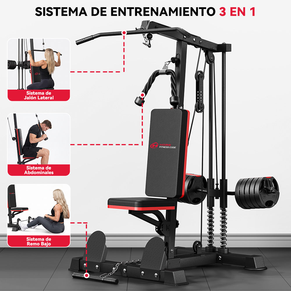 Máquina de Polea Alta y Baja para Dominadas