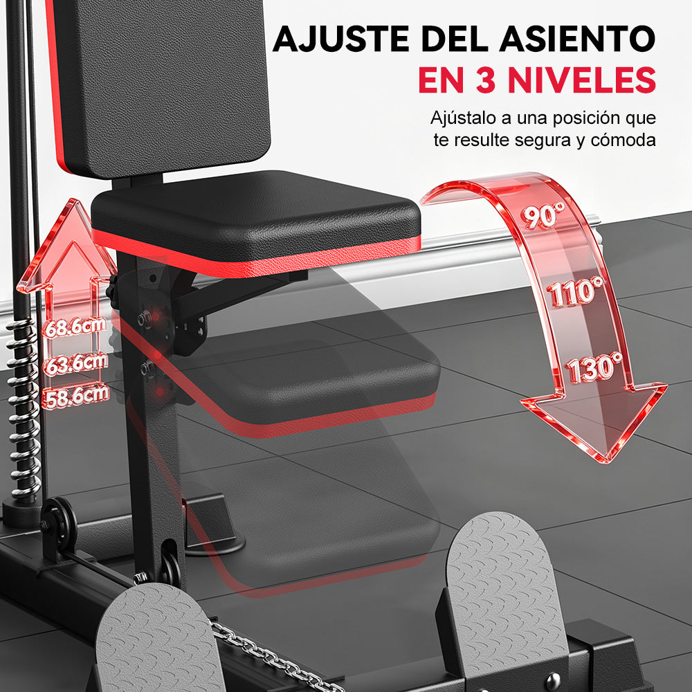Máquina de Polea Alta y Baja para Dominadas