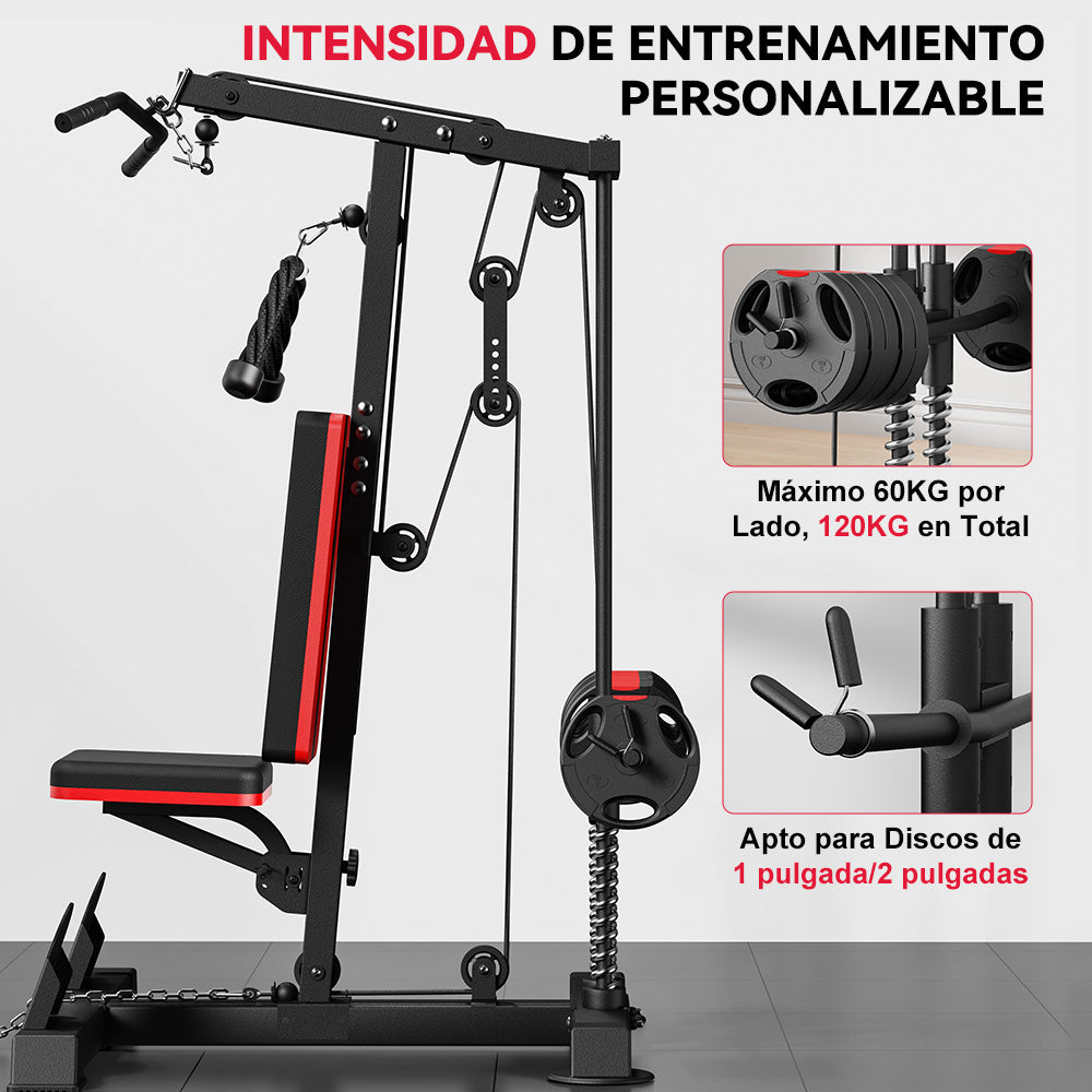 Máquina de Polea Alta y Baja para Dominadas