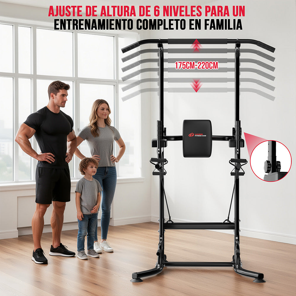 Power Tower Barra de Tracción A1, con Bandas de Resistencia