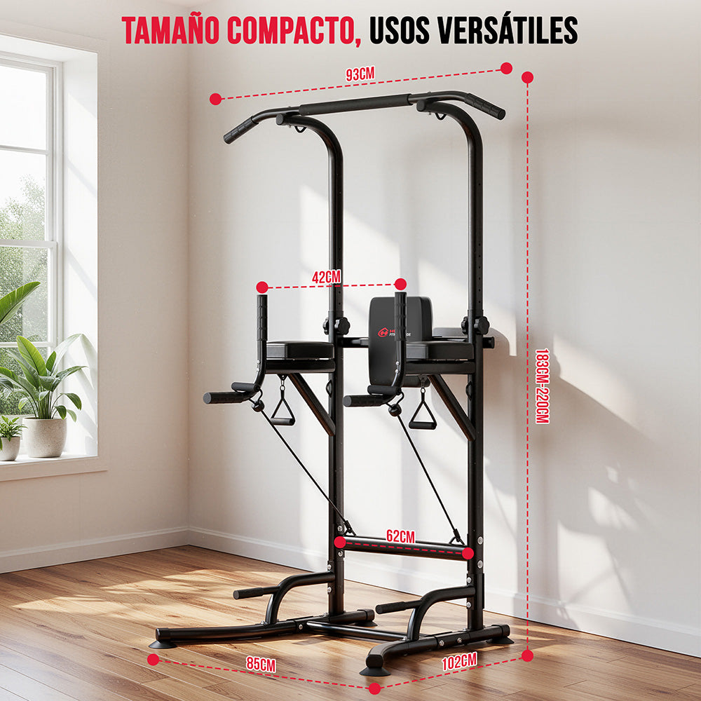 Power Tower Barra de Tracción A1, con Bandas de Resistencia