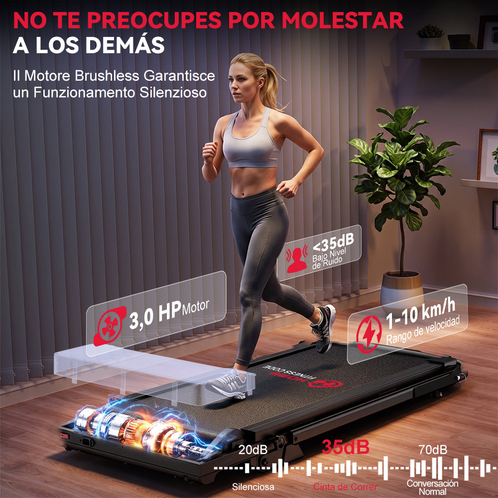 Cinta de Correr Plegable Q2 Pro con 5% Inclinación Manual, Velocidad 1-10 km/h (Nueva Versión)