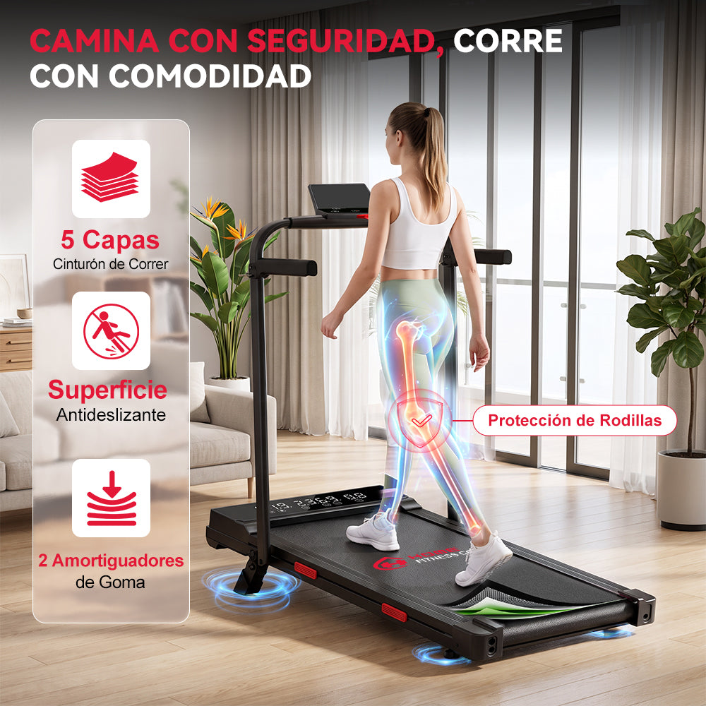 Cinta de Correr Plegable Q2 Pro con 5% Inclinación Manual, Velocidad 1-10 km/h (Nueva Versión)