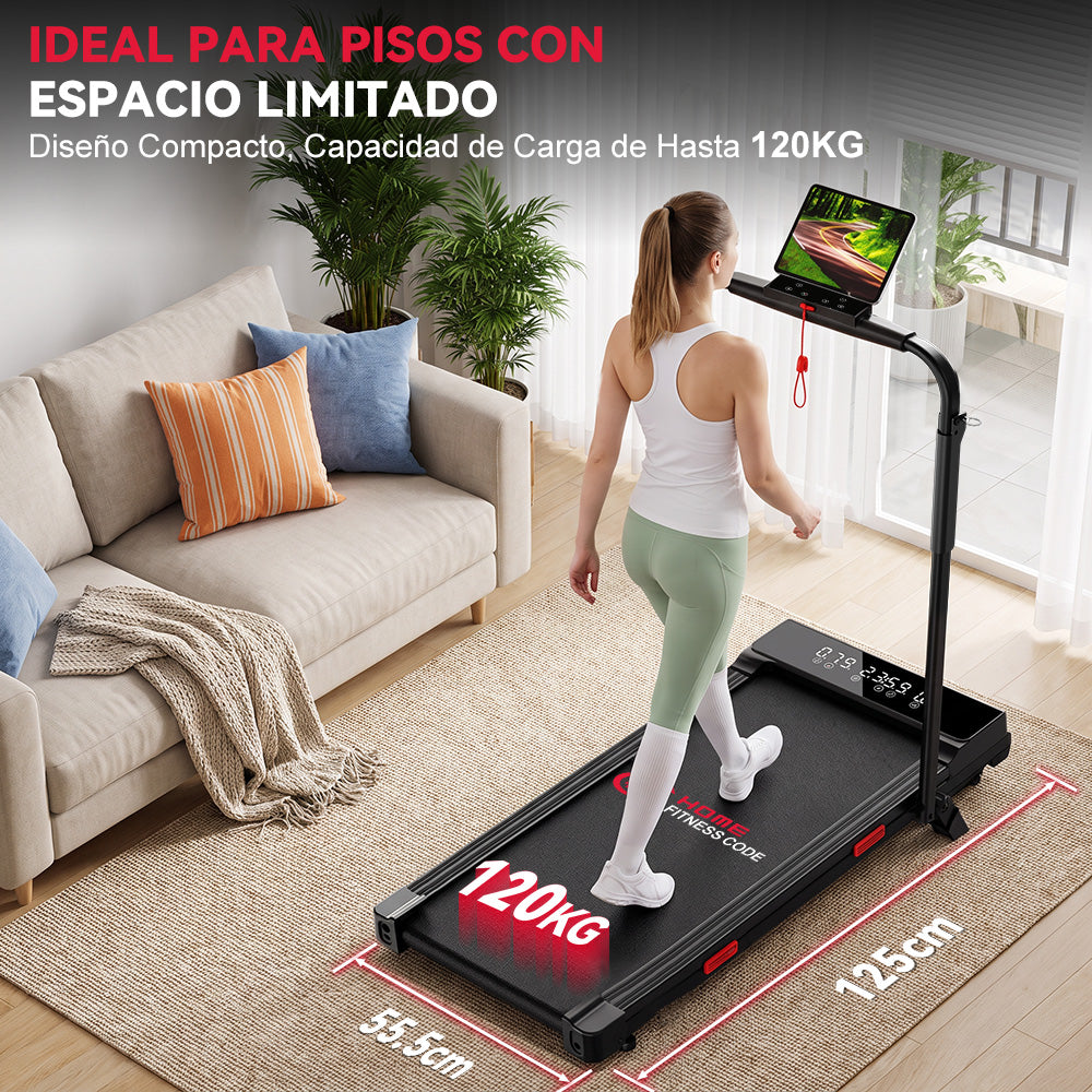 Cinta de Correr Plegable Q2 Pro con 5% Inclinación Manual, Velocidad 1-10 km/h (Nueva Versión)