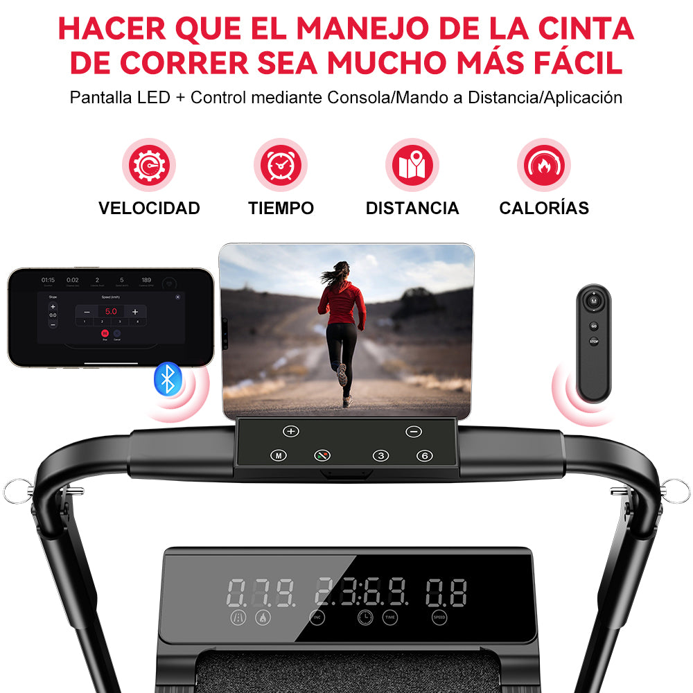 Cinta de Correr Plegable Q2 Pro con 5% Inclinación Manual, Velocidad 1-10 km/h (Nueva Versión)