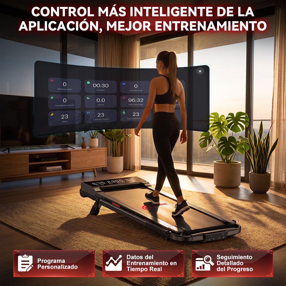 Cinta de Correr Plegable Q2 Pro con 5% Inclinación Manual, Velocidad 1-10 km/h (Nueva Versión)