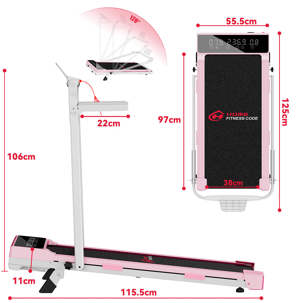 Cinta de Correr Plegable Q2 Pro con 5% Inclinación Manual, Velocidad 1-10 km/h (Nueva Versión)