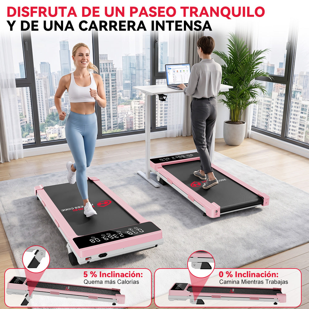 Cinta de Correr Q2 Pro con 5% Inclinación Manual, Velocidad 1-10 km/h (Nueva Versión)