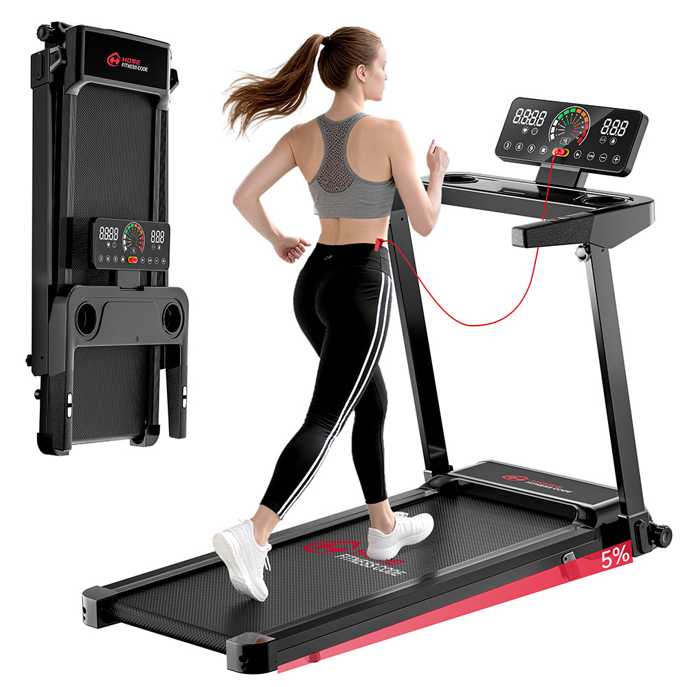 Cinta de Correr Plegable Q8, 1-12 KM/H, Inclinación Manual del 5%