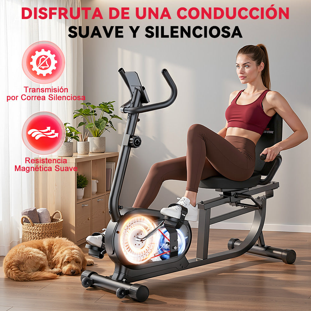 Bicicleta Estática Reclinada X1, 16 Niveles de Resistencia
