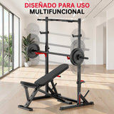 Sentadilla con Medio Rack con Barra de Dominadas