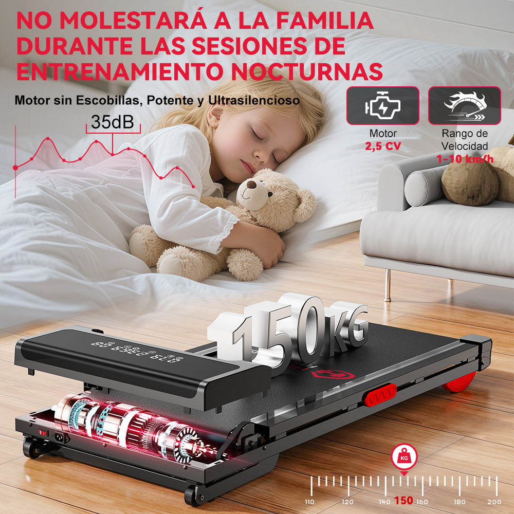 Cinta de Correr Y3 con Motor sin Escobillas, Inclinación Automática del 12%