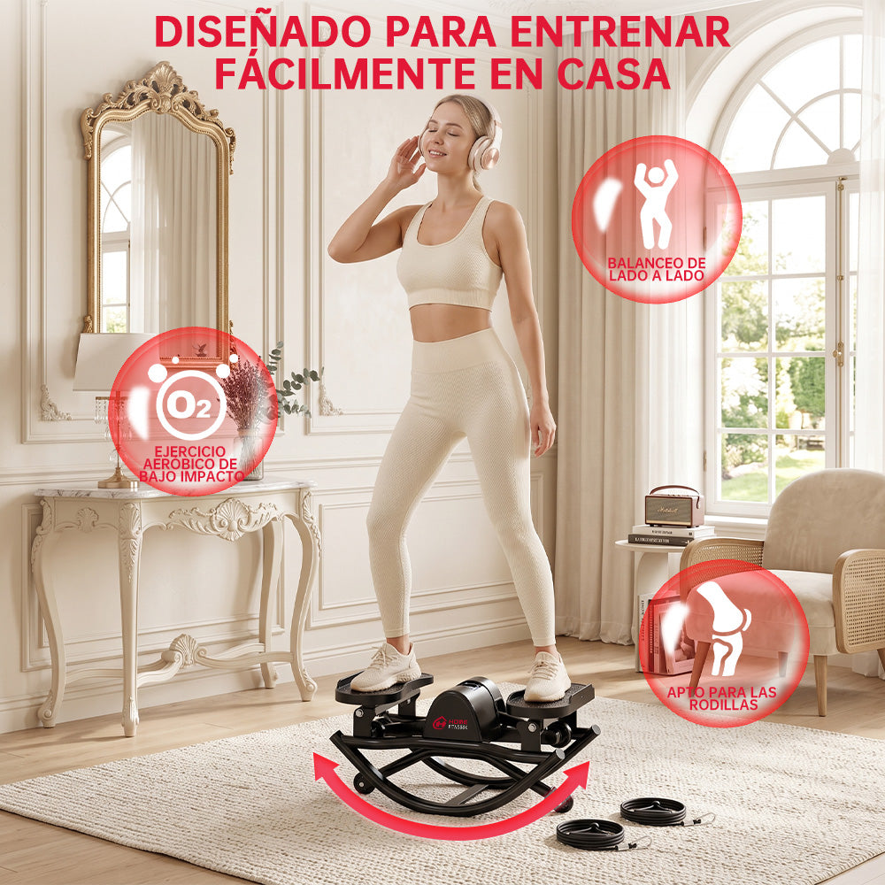 Escaladora en Forma de U, con Bandas de Resistencia y Alfombrilla Antideslizante