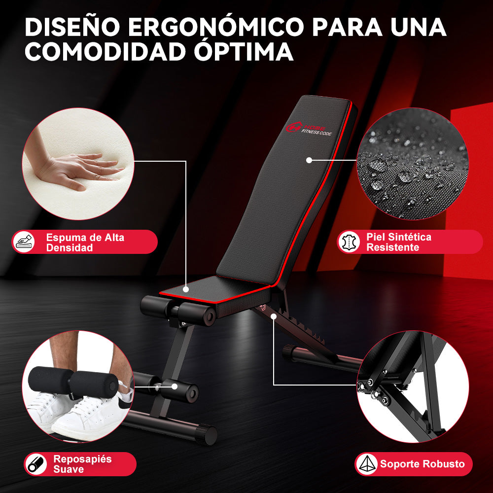 Banco de Entrenamiento Plegable B1, Respaldo Ajustable